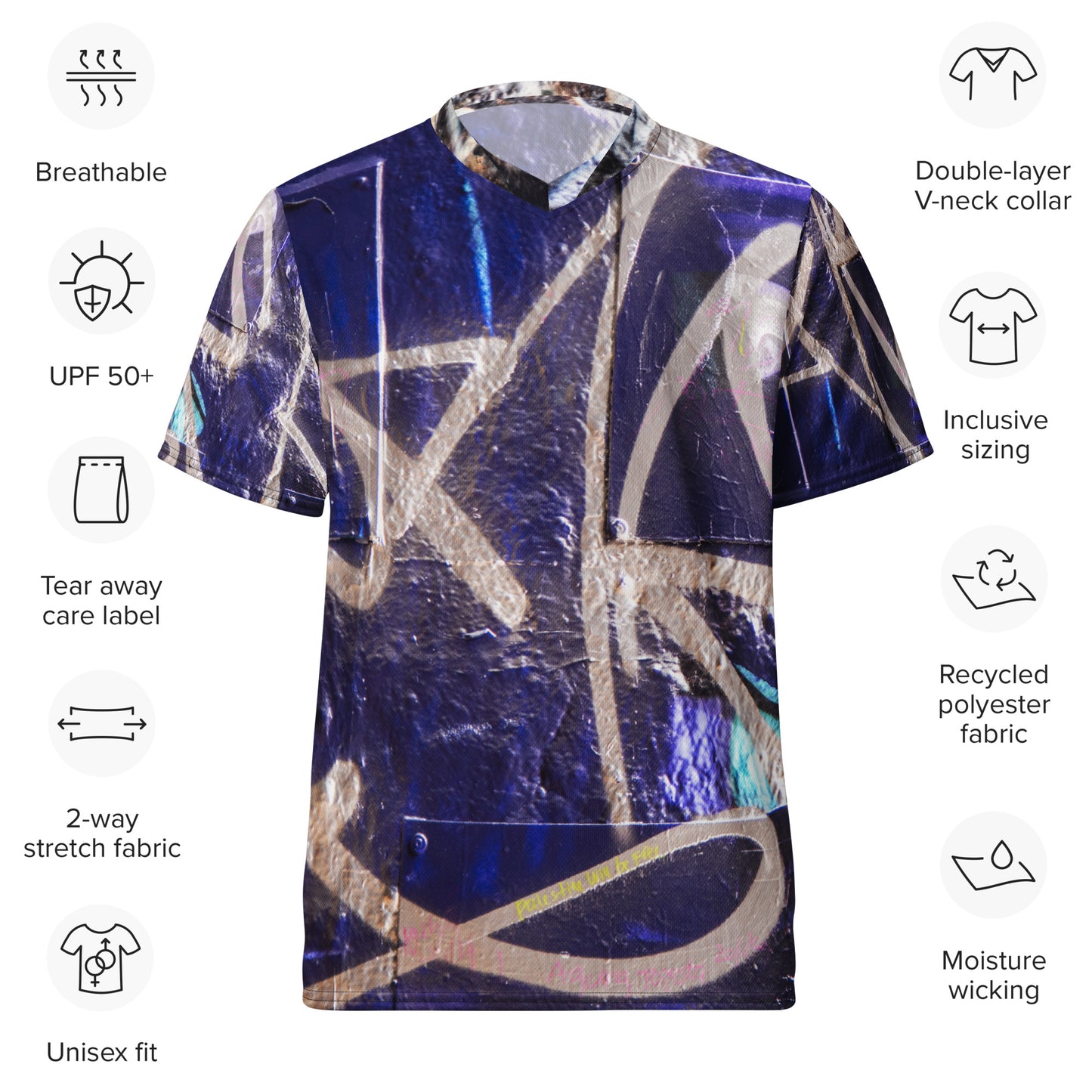 Graffiti X Series T-Shirt, Tee - Euro | Recycled Unisex Sports Jersey