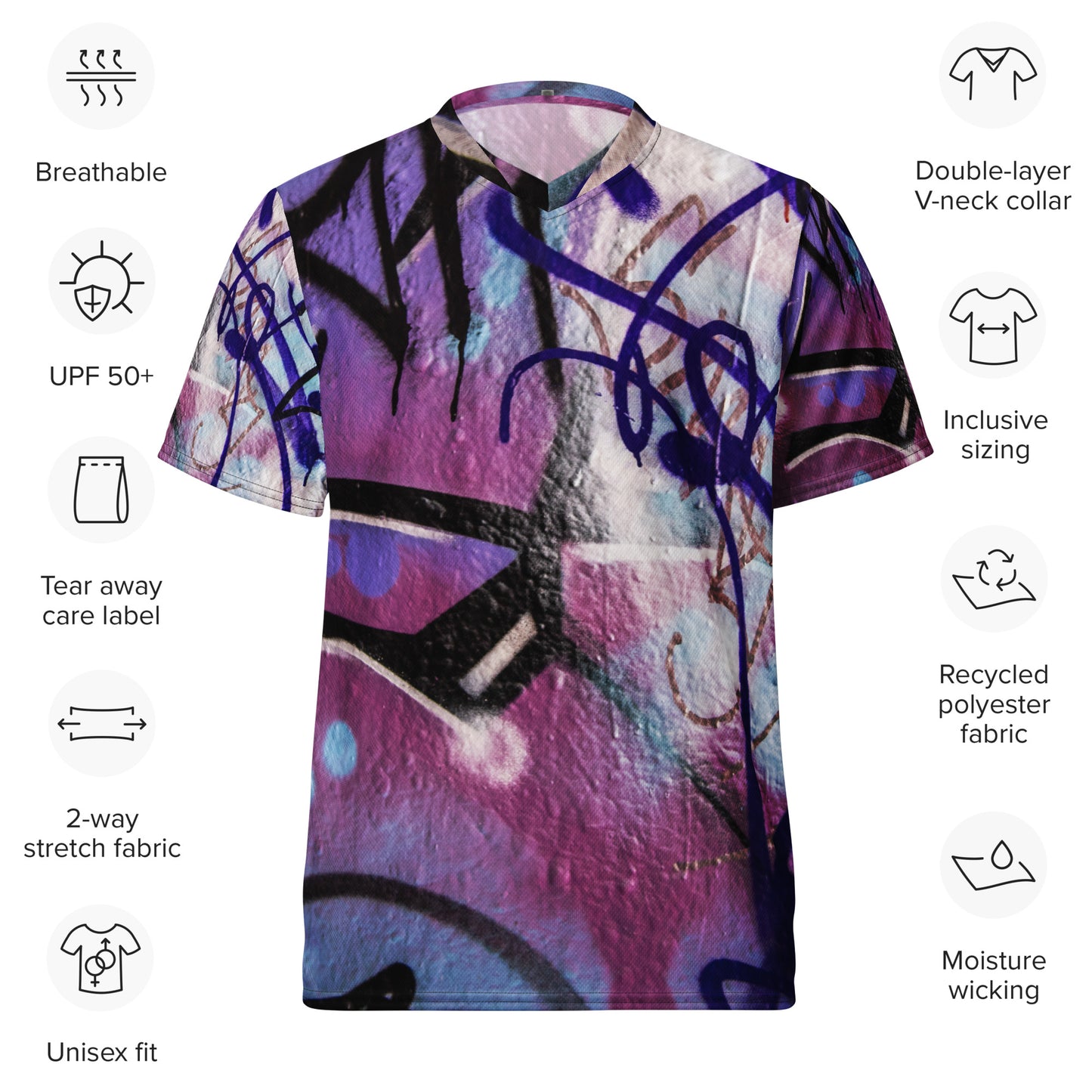 Graffiti X Series T-Shirt, Tee - Euro | Recycled Unisex Sports Jersey